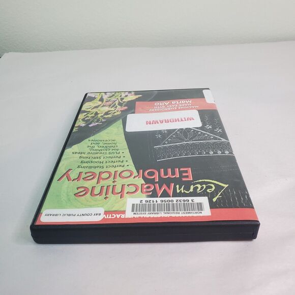 Learn Machine Embroidery: Made Easy With Marta Alto DVD Ex Library 2012 UNTESTED - Picture 8 of 8